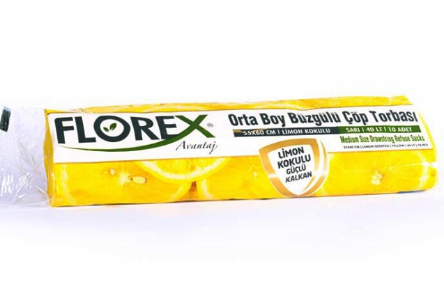 Ortaboy Büzgülü Limon Kokulu Çöp Torbası 25X10 