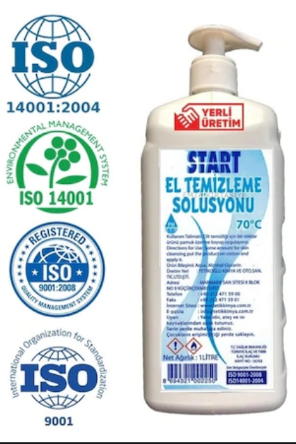 Start El Temizleme solüsyonu 1.000 ML  ( Üstten Basmalı ) 